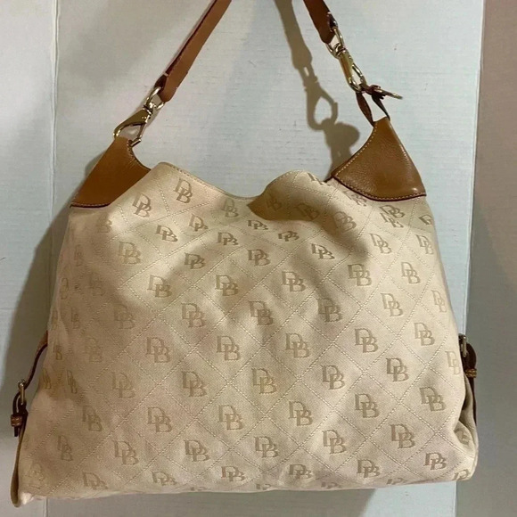 Dooney Bourke DB signature print canvas shoulder handbag - Picture 9 of 13
